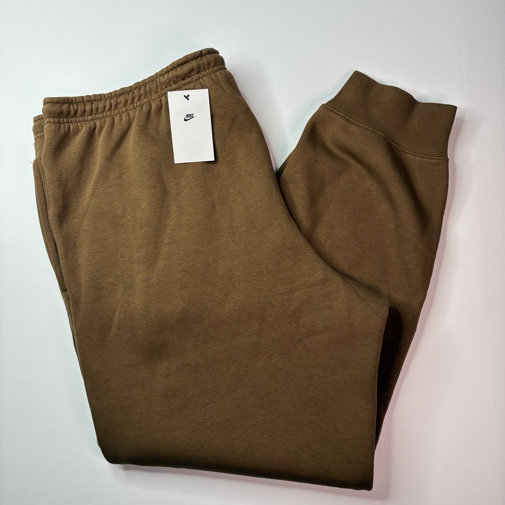 Nike Club Fleece Dark Team Brown Taper Leg Joggers Men's Size 3XLT FN3787-235